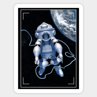 Astronaut steampunk space diver Sticker